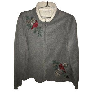 Croft & Barrow Women’s Fleece Pullover Embroidered